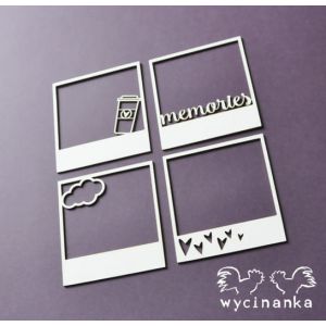Tekturka Wycinanka Happy Days - Ramki, 4szt